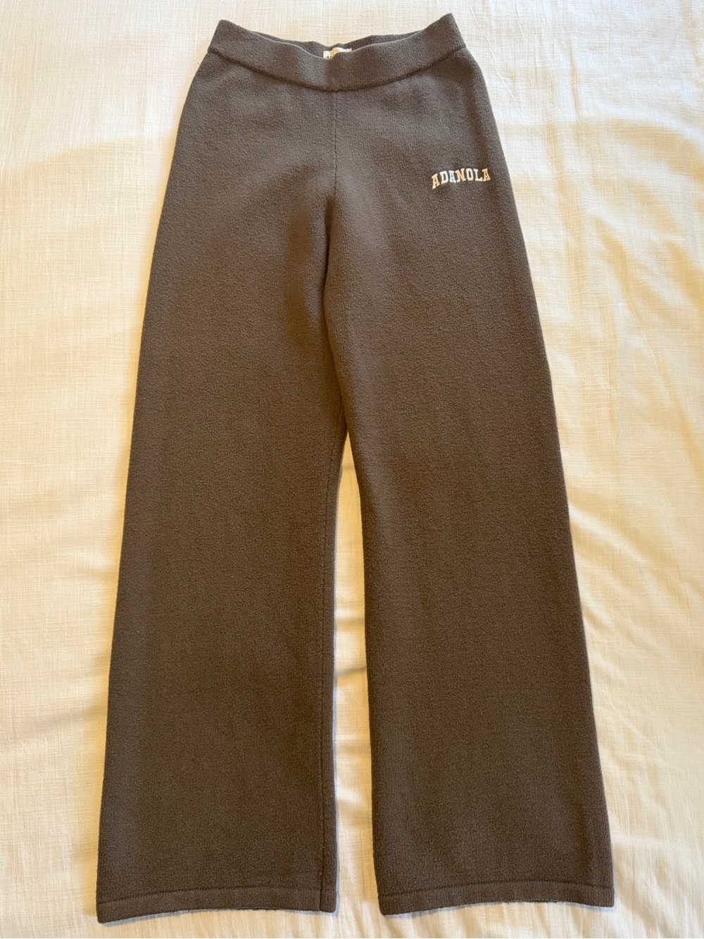 Adanola Varsity Knit Straight Leg Sweatpants Dark Cocoa Brown Size Small (tall) - Picture 2 of 13